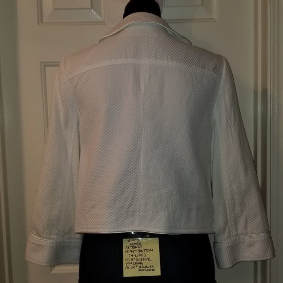 ✅#502 Preowned White Apostrophe A-Line Jacket S - Picture 4 of 9